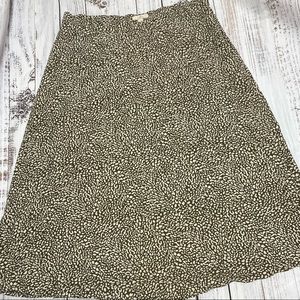 Loft Knee Length Leopard Print Skirt in Plus Size Size 14